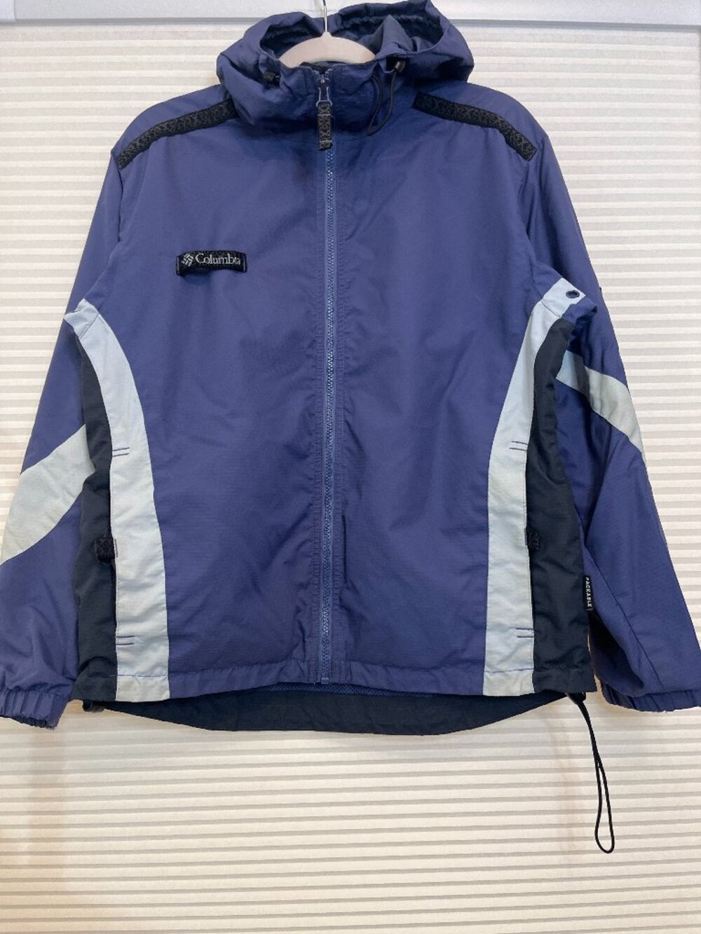 VINTAGE 90s/Y2K Columbia Colorblock Packable Windbreaker Jacket-Women's Small